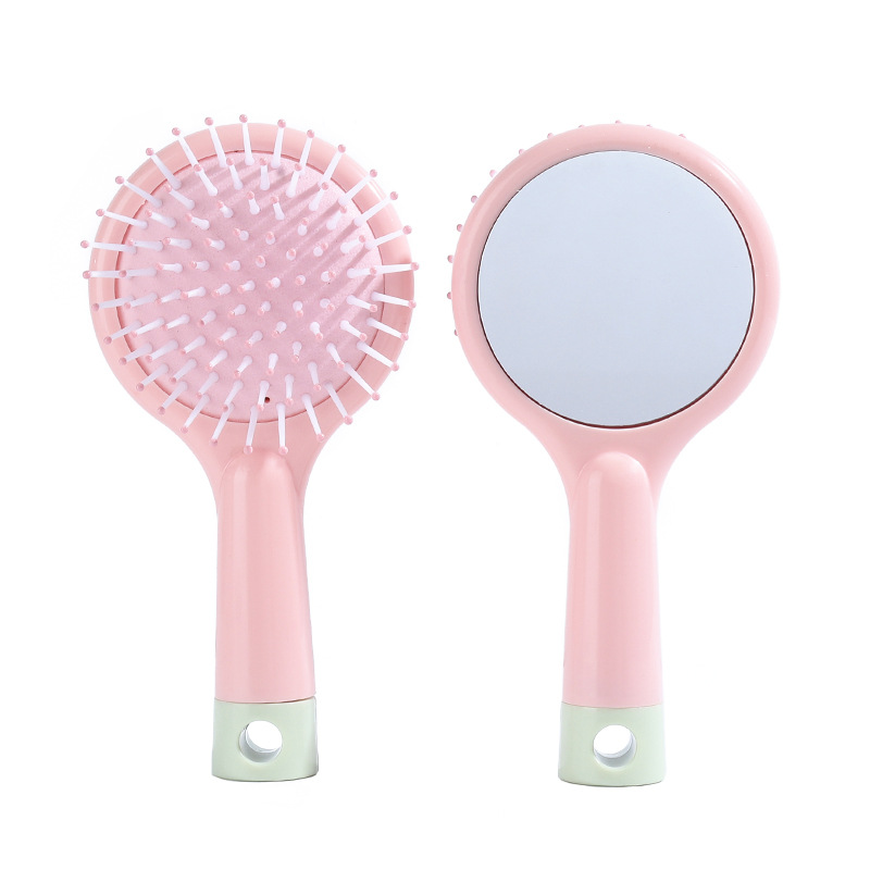 Portable Hair Brush With Mirror